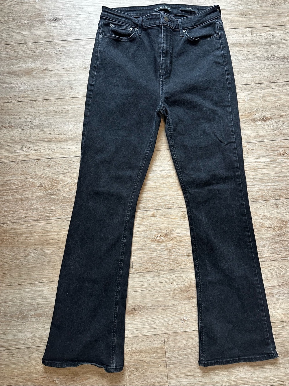 Guess High-Waist Black Sexy Flared Jeans 31X32